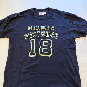 Brooks Brothers Black T-Shirt with Green Graphic
